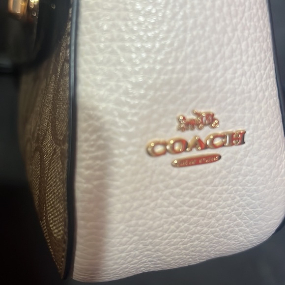 Coach Marlie top Handle Satchel in blocked canvas - Picture 9 of 9